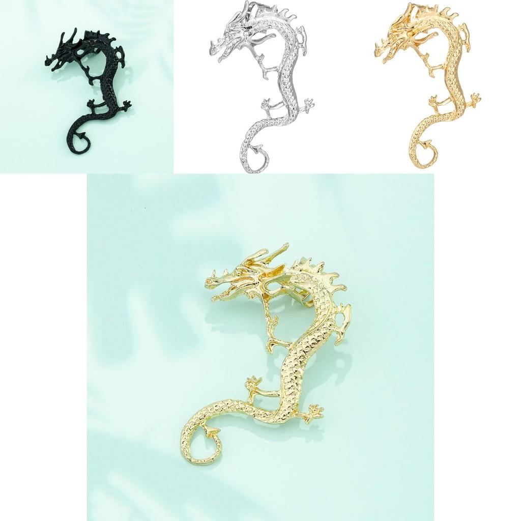 Fashionable Statement Chinese Dragon Earrings Stylish Alloy Animal Zodiac Earrings