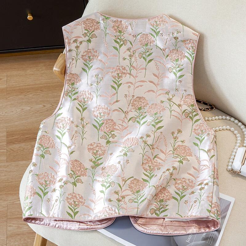 Women's New Chinese Style Jacquard Frog Button Vest