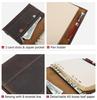 Handmade A5 Crazy Horse Leather Notebook with 6-Ring Binder & Replaceable Pages