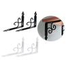 2 Pieces Wall Shelf Brackets Triangular 7.87"x4.96" Heavy Duty Hardware Thickened Sturdy Wall Mounted Metal Shelf Support