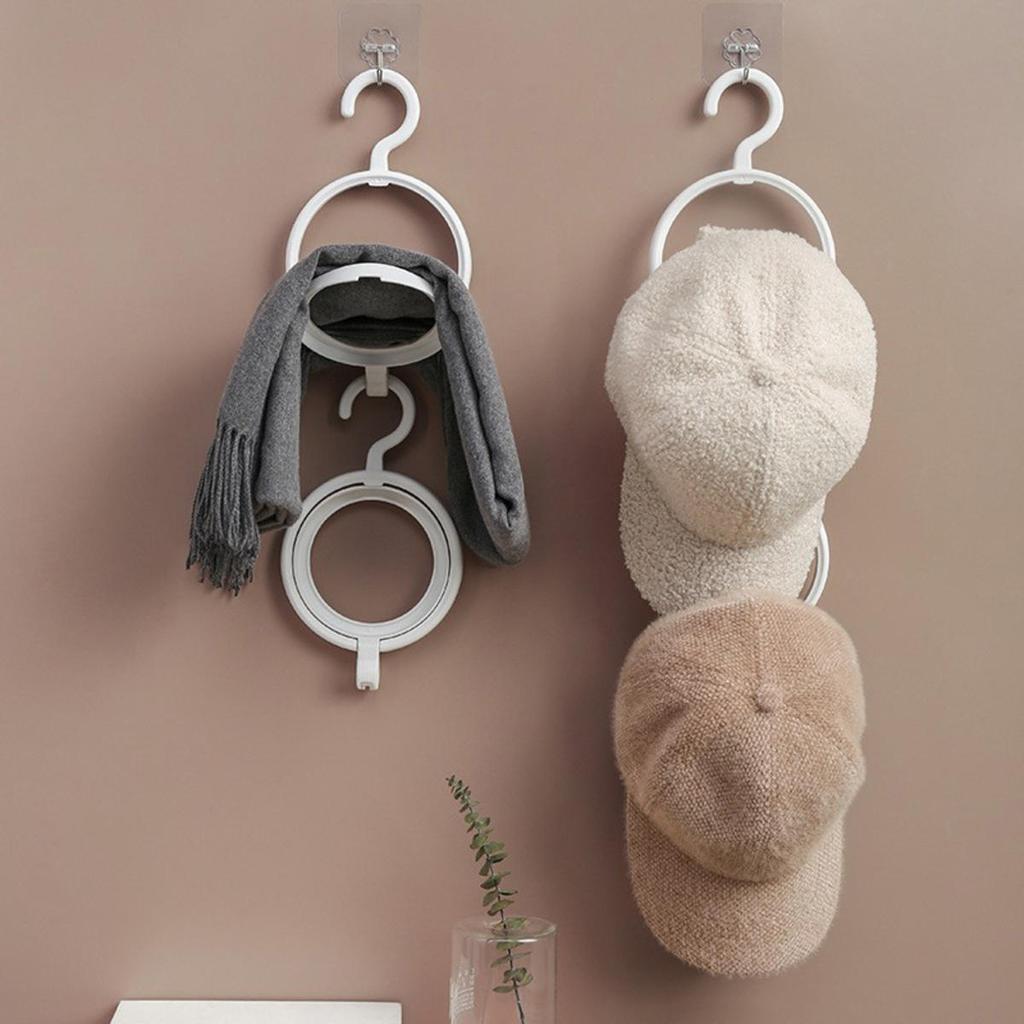 Baseball Hat Hanger Organizer Round Door Back Peaked Scarf Clothes Bag Display Holder Wall Hanging Rack Wig Stand Tool