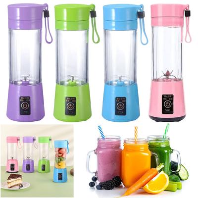 400ml Crusher Food Processor with 6 Blades Automatic Fresh Squeezer USB Charging Vegetable Juicer Blender for Home Office Travel