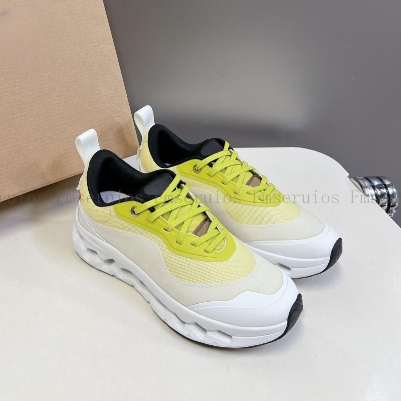 

Casual Unisex Sneakers Round Toe Thick Sole Lace Up Lightweight Breathable Comfortable Sporty Fashion Mix Color Walking Shoes 44 жёлтый