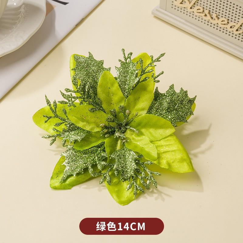Plastic Christmas Flower Decorations Tree Ornamentation Festive Holiday Party Home Xmas Decoration Supplies