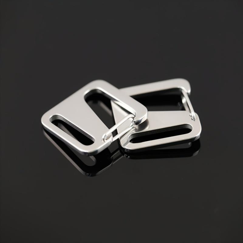 Metal Buckle for Bags Stainless Steel G-Shaped Spring Clips, Webbing Anti-Slip Adjustable Buckles, Quick-Release Hooks for Bags