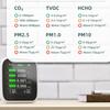Humidity Detector 8-in-1 Indoor Air Quality Monitor Smart Air Quality Sensor  PM 2.5
