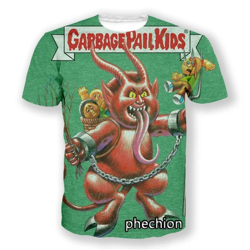 Camisetas Gráficas de Cubo de Basura de Dibujos Animados para Niños Estampado 3D Camisetas de Anime para Niños Moda Hombres Mujeres Manga Corta Cuello Redondo Camiseta Harajuku Y2k Top