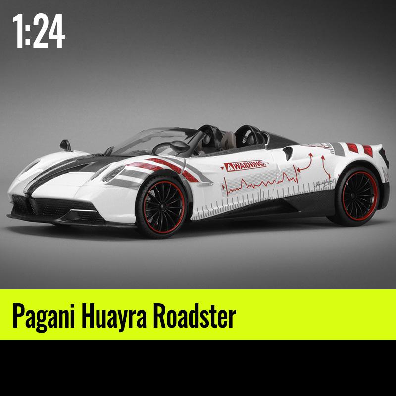 

NEW 1:24 Pagani Huayra Roadster Modified Car Alloy Car Model Sound and Light Pull Back Children s Toy Collectibles Birthday Gift белый