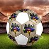 Leo10 Printed Size 5 Soccer Ball, Machine-Stitched PVC, Durable & High Bounce, All Ages Fit, fan merchandise, matches & outdoor use.
