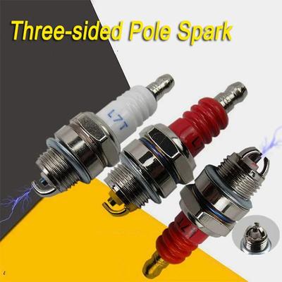 Three-sided Pole Spark Plug L7T 2 Stroke Electrode Gasoline Chainsaw Brush Cutter Engine 2500 3800 4500 5200 Replace Accessories
