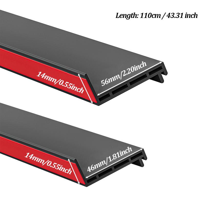 1.1m TPE Window Water Blocking Bar Balcony Waterproof Rainproof Water Guide Plate Home Window Blocking Board Sealing Strip