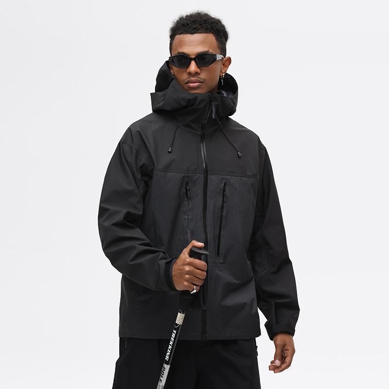 Kurtka narciarska męska z twardą skorupą, wiosenno-jesienna, gumowa, odporna na burze, wysokiej jakości, w pełni ciśnieniowa
