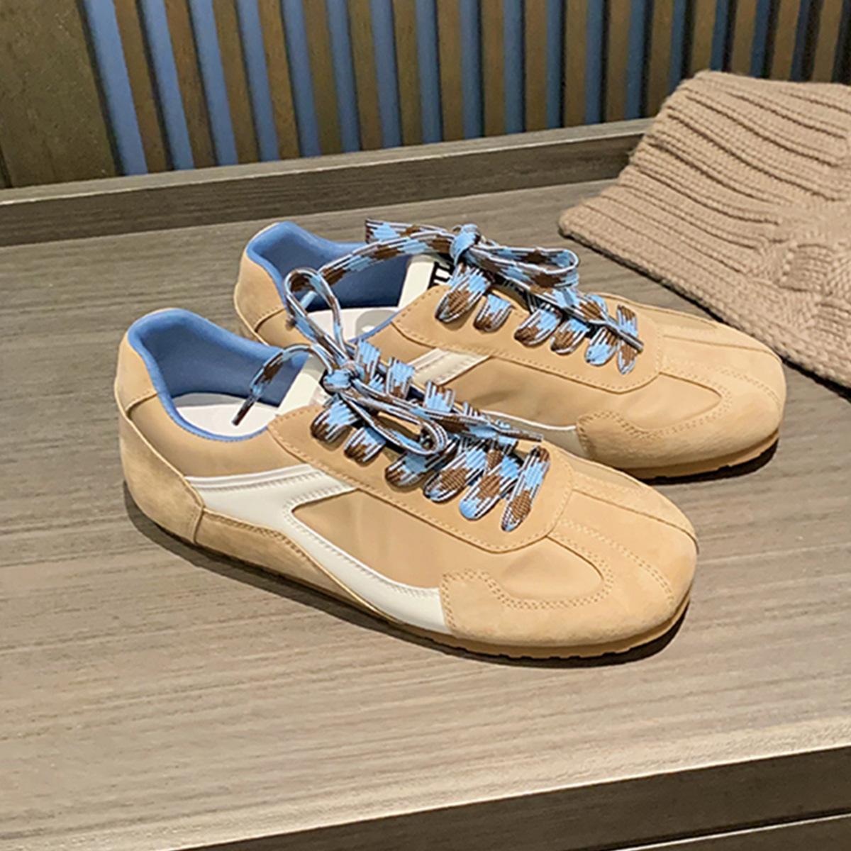 

Женские кеды на квадратной подошве, красные ангольские, контрастных цветов, повседневные, на платформе, немецкие тренировочные, из натуральной кожи, осенне-зимние, новая цветовая гамма 40 хаки