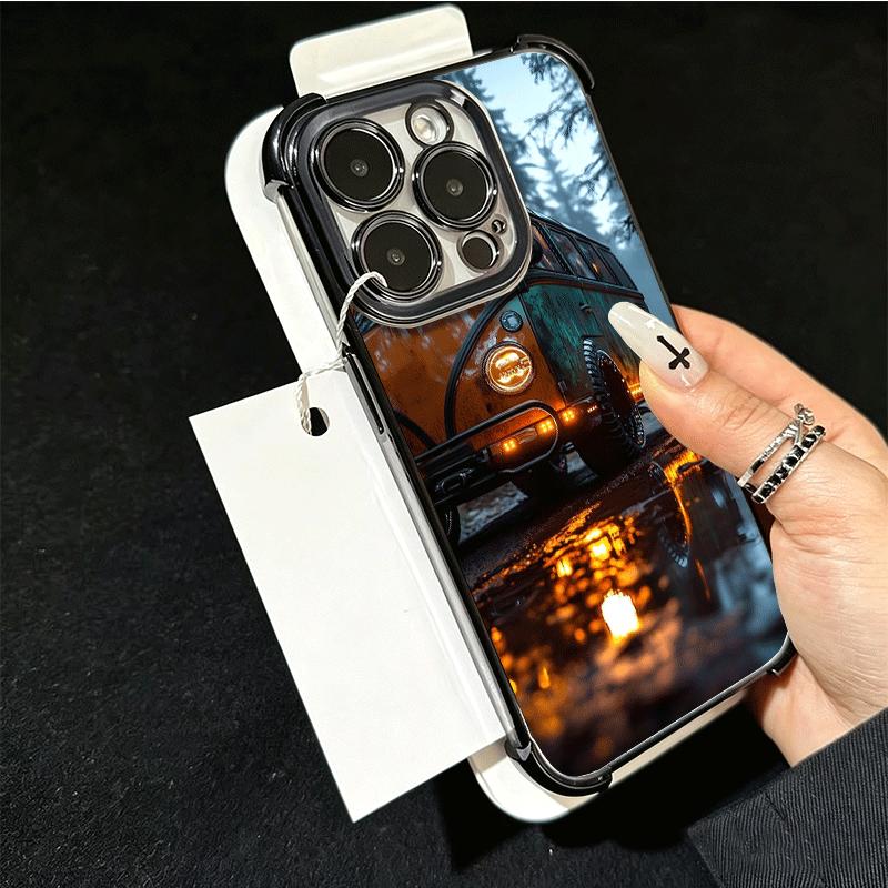 Vintage Car Retro Nostalgia Plating Phone Case For Xiaomi Poco X5 X6 X7 X8 Pro Max F8 Ultra F7 M8 M7 M5S Redmi 15C 15 14C 13C 13