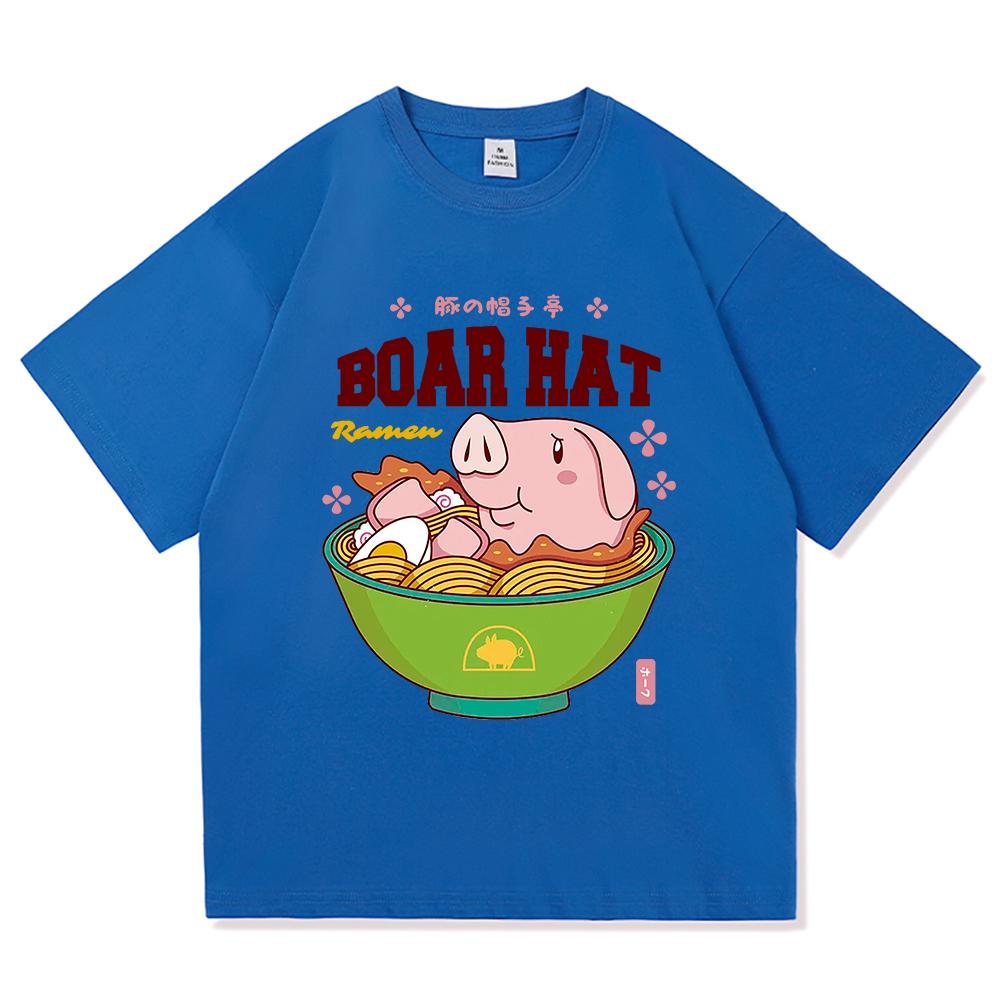 The Seven Deadly Sins T Shirt Men Anime Nanatsu No Taizai Sir Hawk Ramen Tshirt Unisex Funny Cute Pig Noodles Cotton Tees Shirts