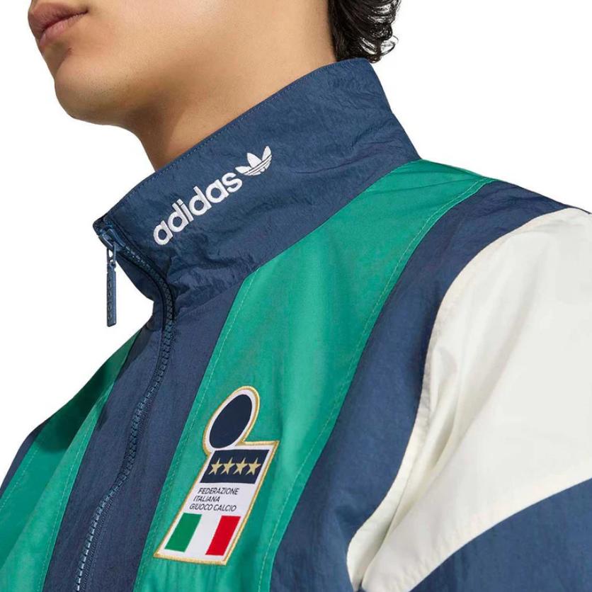 adidas Originals Figc Eqt Color Block Stand Collar Zip Simple Long Sleeve Jacket Men Jackets KG2595