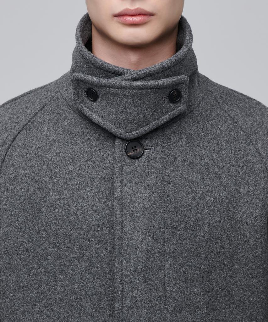 Musinsa Standard Cashmere Blend Oversized Balmacaan Coat [Medium Grey]