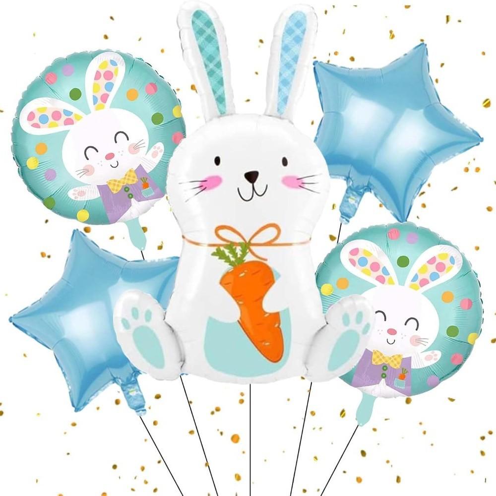 Easter Aluminum Film Balloon Rabbit Chicken Cartoon Modeling Children'S Birthday Party Decoration Aluminum Foil Balloon