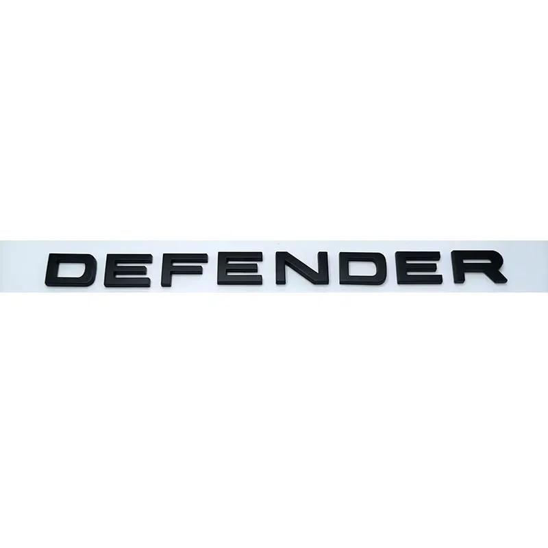 CSU3 1pc 3D ABS Car Decorative Car Stickers Bright black/Silver Defender Back Door Letter Logo Badge Accessories