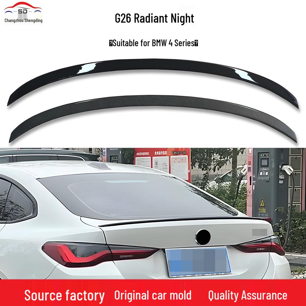 BMW 4 Series G26 (2020-2025) Black Night Rear Spoiler - Non-destructive Installation.