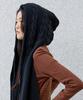 OIOI COLLECTION Knit Hooded Muffler [Black]