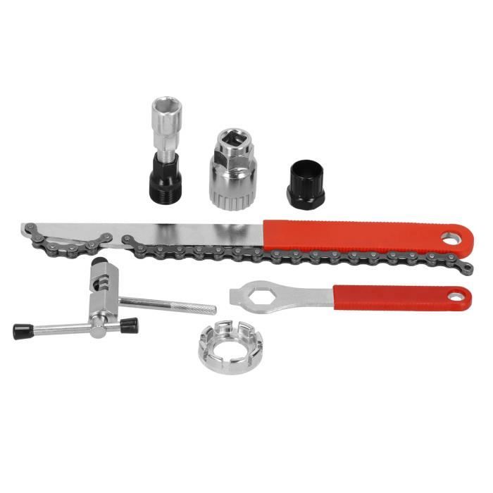 SPRINGOS® Kit D'outils De Vélo Avec Fouet À Chaîne, Outils De Retrait De Pignon De Bicyclette, Dénudeur De Chaîne