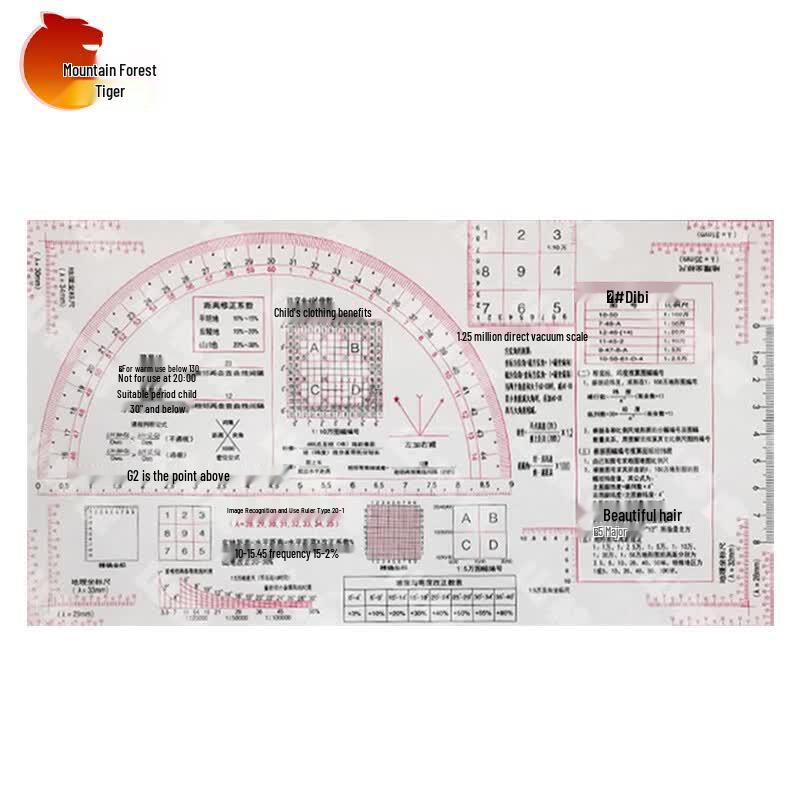 Shanlinhu 1:50,000 Geographic Coordinate Ruler