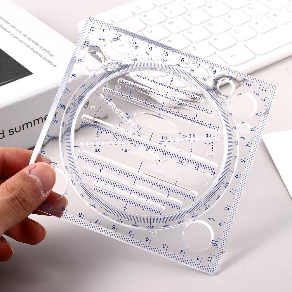 Drawing Template Springhall Angle Multifunctional Drawing Ruler Circle Maker Drawing Ruler
