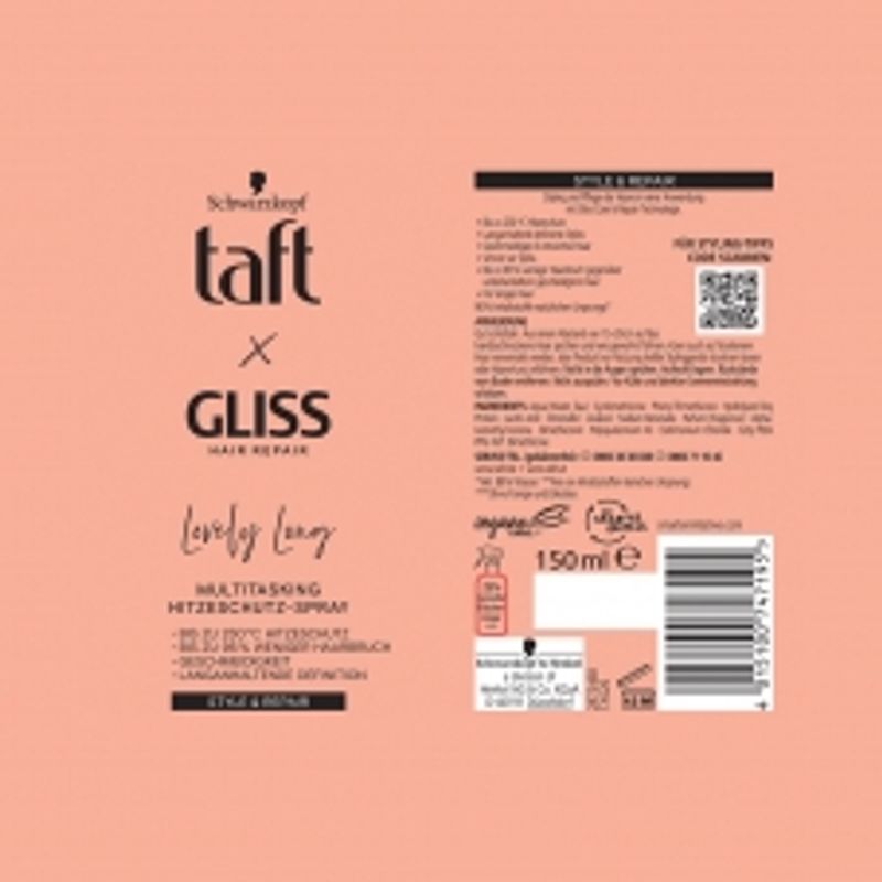 Gliss x Taft Heat Protection Hair Spray 150ml