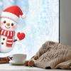 Christmas Cute Peeping Little Snowman's Balcony Glass Window Beautification Decoration Window Sticker