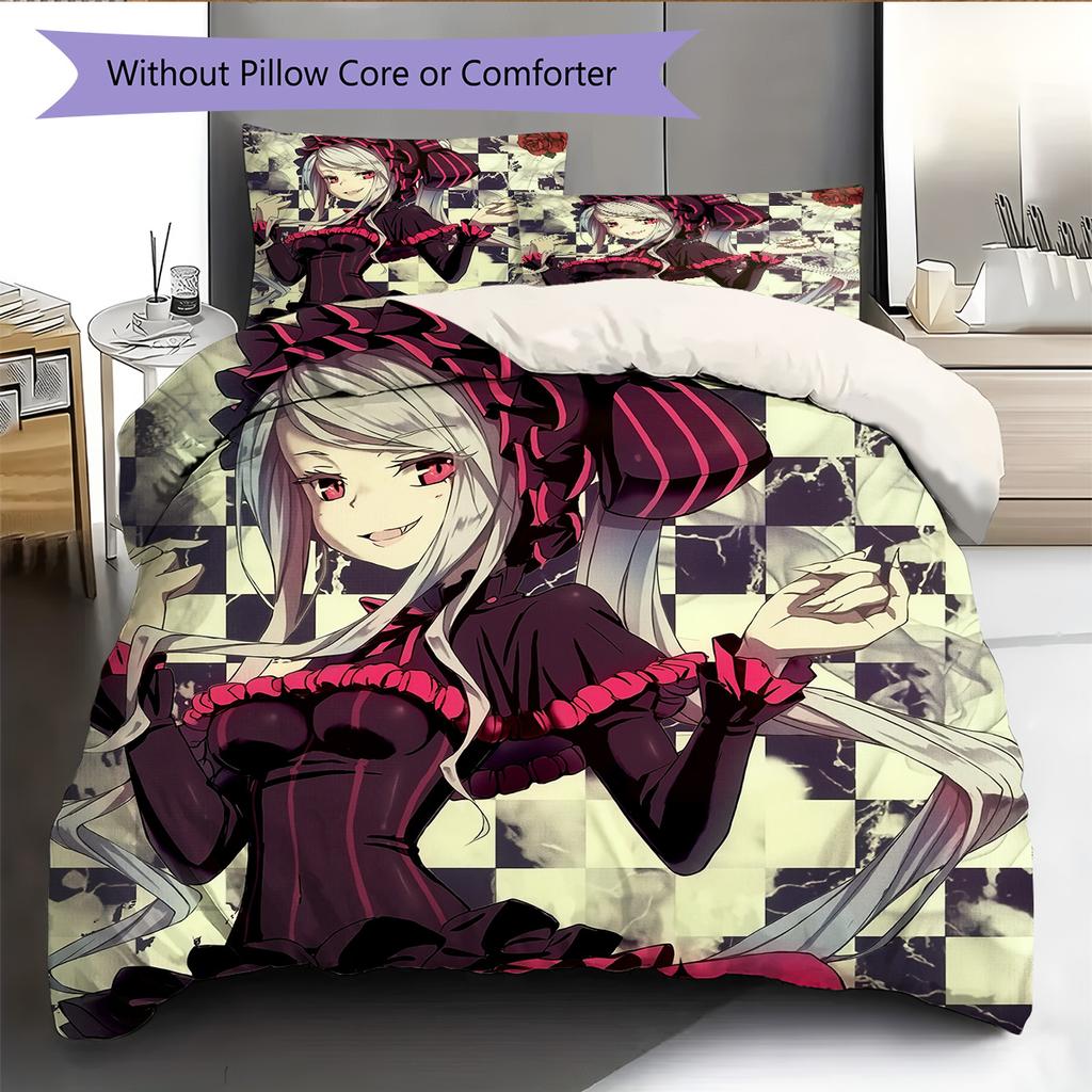 Vampire Schoolgirl  Pattern Bedding Quilt Set  Home Decoration  Gift (1 * duvet cover + 2 * pillowcase  without core)