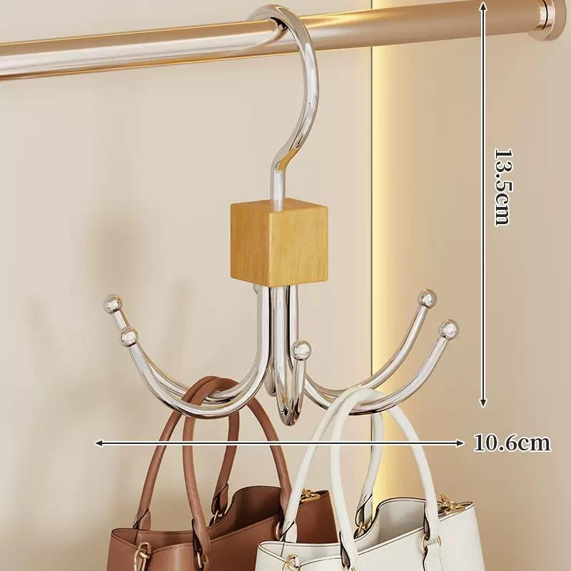 360° Rotating Belt Hanger Hook Durable Metal Belts Rack Organizer for Belts Scarves Bras Ties Home Dorm Storage Hangers