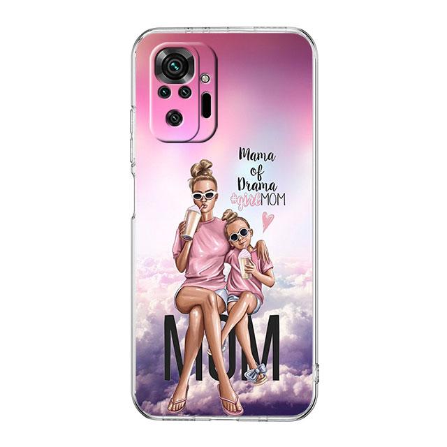 

Чехол принципиально для Xiaomi Redmi Note 8 7 8T 11T 9 K40 10S 9A 9C 9T 11S 11 10 Pro 10C 9S силиконовый модный женский чехол Super Mom Redmi Note 10 Pro