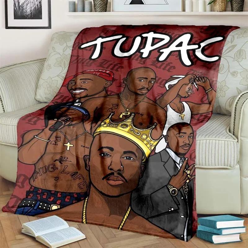 6 Size Rap Singer 2Pac Blankets 3D Printing Comfortable and Soft Picnic Blanket Gift To Family or Friends picnic blanket