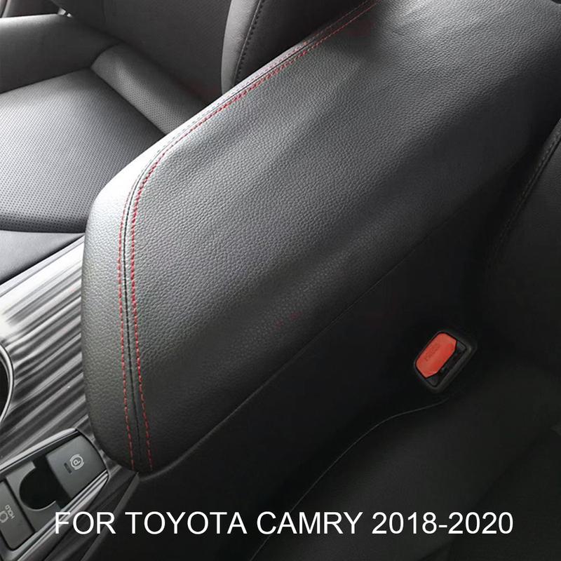 For Toyota Camry 2018- Car Armrest Box Cover Artificial Leather Auto Armrest Cover Trim Center Console Lid Protector Pad