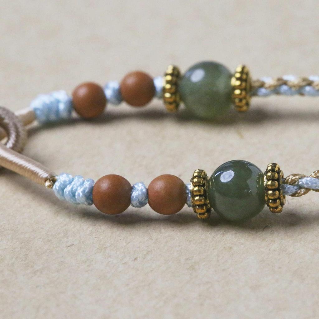 Elite Hetian Jade Pendant with Red Rope: Ultra-Thin Unisex Peace Buckle Necklace