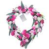 Flexible Size Artificial Tulips Flower Wreath Ornament for Home Entrance Shop Display Durable Plastic Rattan Construction Waterproof Treatments