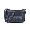 MFFOR Genuine Leather Shoulder Bag for Women, Diaper Bag, Handbag, Large Capacity, Multiple Pockets, Soft, Crossbody Bag, Simple, Casual, Popular