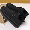 Men's snow boots free of laces, foot cover, integrated fur, winter velvet warm cotton boots thickened medium help leisure