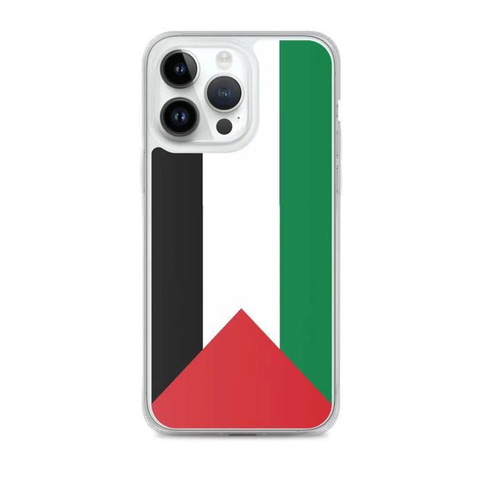 Coque iPhone - Drapeau Palestine - iPhone 14 Pro Max - Souple - Multicolore - Verticale