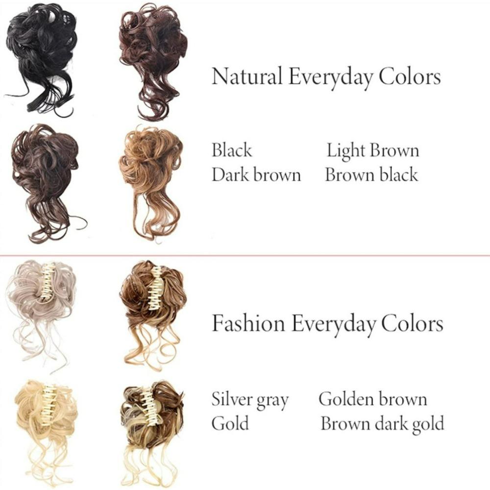 Lazy Bun Hairpiece Claw Clip - Messy Voluminous Curly Hair Donut