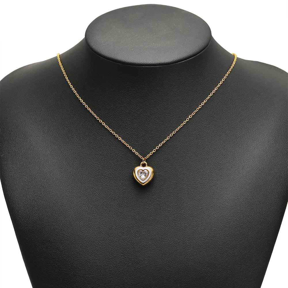 4pcs Stainless Steel Enamel Heart Zirconia Charms for DIY Jewelry Findings Necklace Pendants Bracelet Supplies Earrings Making