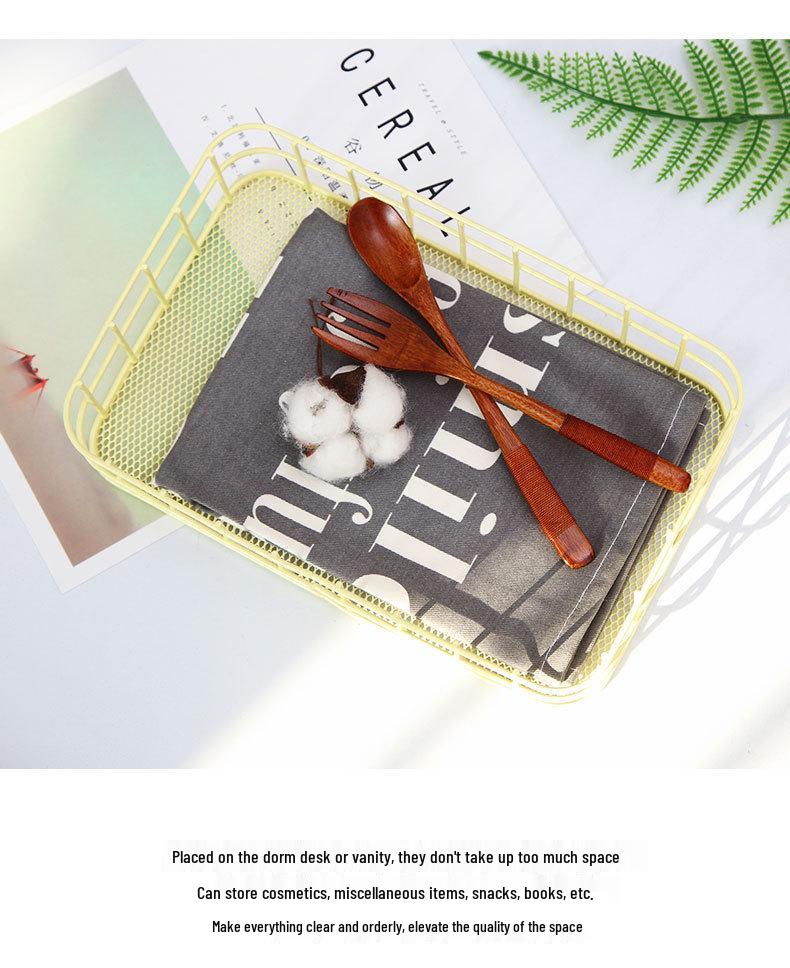 Eisenkunst Blau Snack- und Kleinkram-Aufbewahrungskorb mit Netzablage