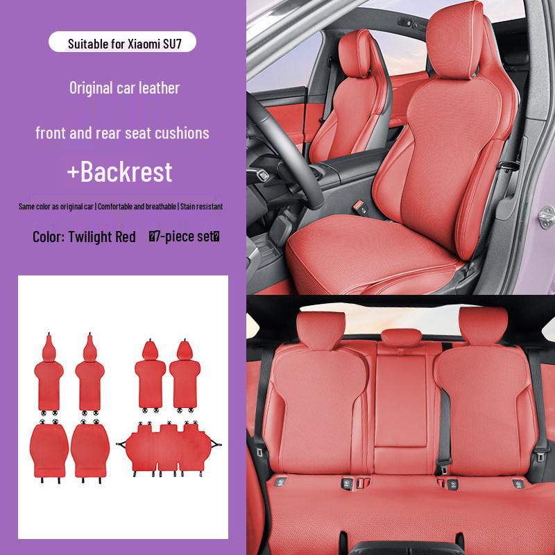 All-Season Universal Leather Seat Cushion for Xiaomi SU7 - Car Protection Pad & Interior Accessory