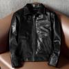 Retro Hand-matched Head Layer Tea Core Horse Leather Short Slim Fit Men's Genuine Leather Jacket Jacket