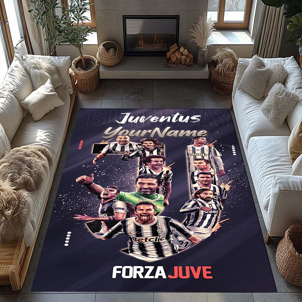 Juventus Customized Name Area Rug Suitable for Bedrooms Study room Dining Room Kitchen Antislip Carpet Anime Office Decor Spiritual Gift