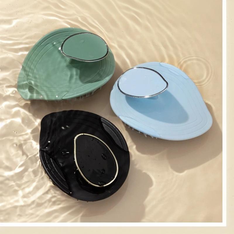 1Pcs Home Hair Washing Tool Leaf Hair Wash Massage Brush Scalp Cleansing Massage Shampoo Comb Hair Brush