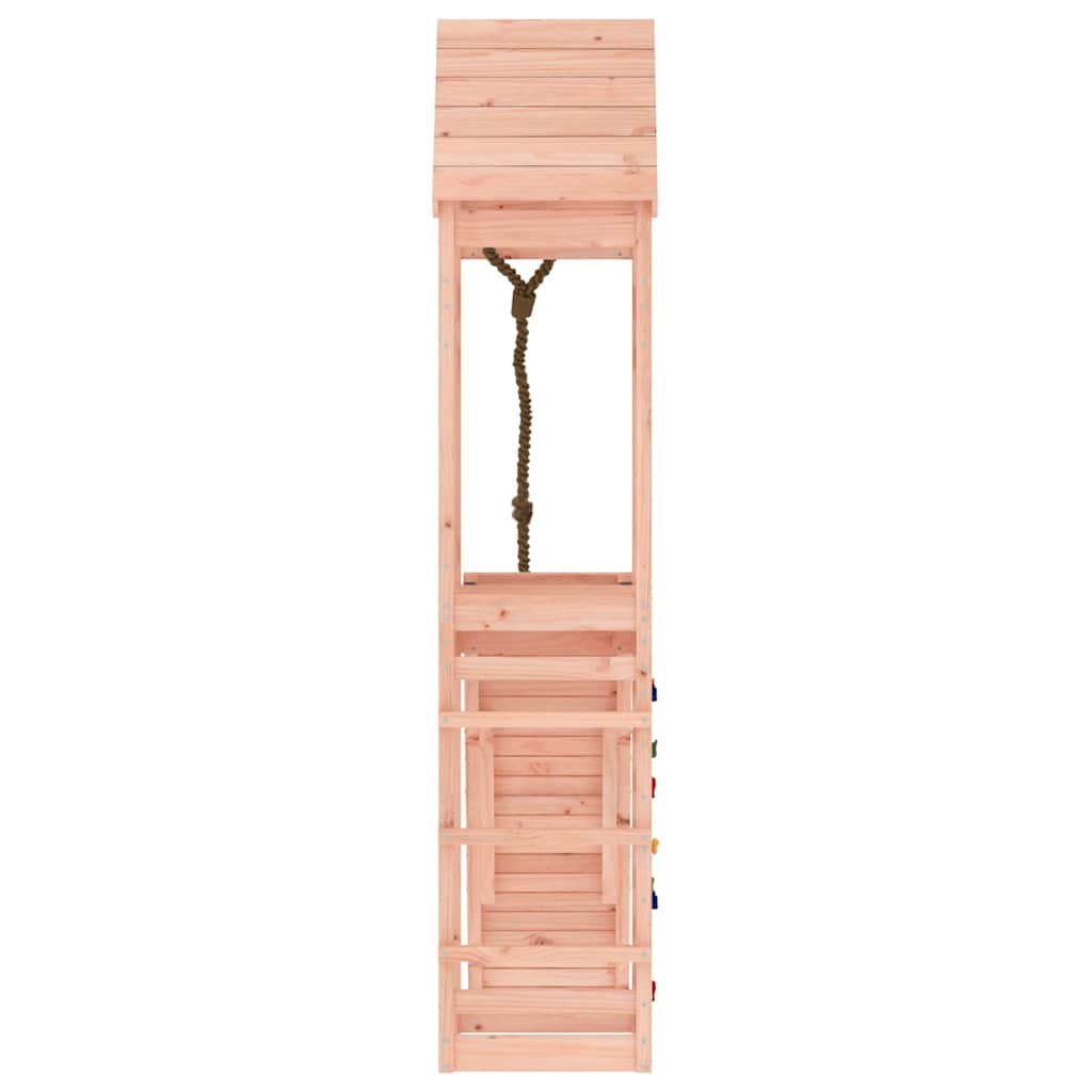 Play Tower with Climbing Wall Solid Douglas Fir Wood