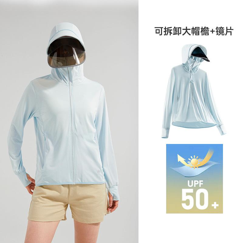 Lenses Women's Outdoor Big Brim Removable Fishing Men's UPF10 + UV Protection Skin Clothing Sunscreen Clothing Women's