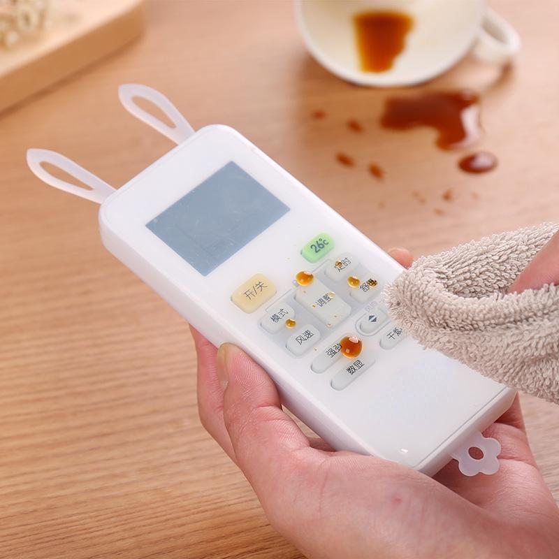 1Pc Silicone Transparent Rabbit Ear TV Remote Control Cover Case Dust Protect Storage Bag Luminous